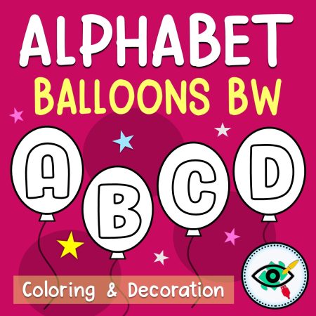 english alphabet balloon outlines planerim title