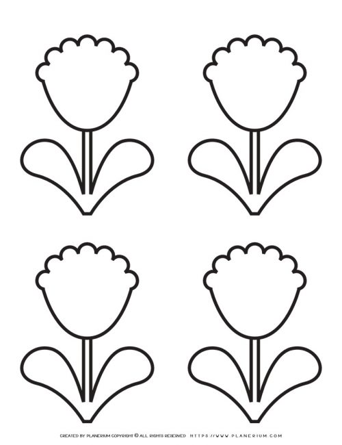 Flower Template - Four Flowers | Planerium