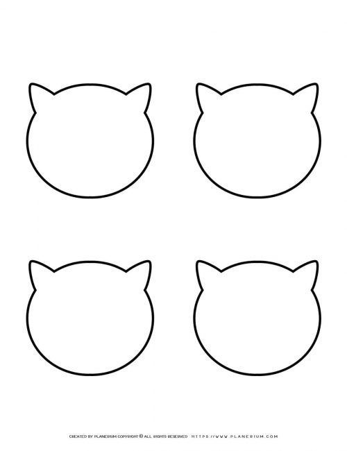 Four Cat Heads Outline | Planerium