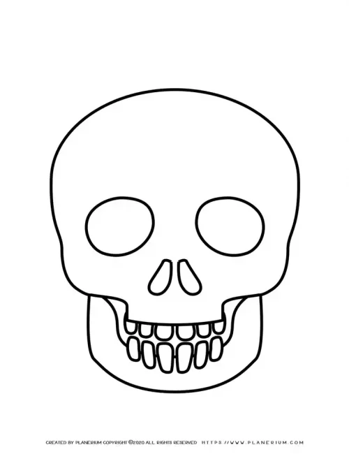 Halloween Coloring Pages - Human Skull
