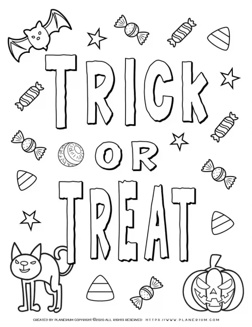Halloween Coloring Pages - Trick or Treat