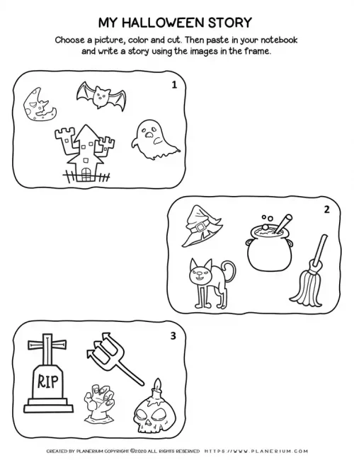 Halloween Worksheets - Choose your Story