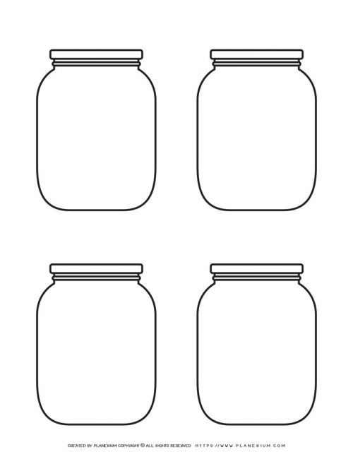 Jar Template - Four Jars | Planerium