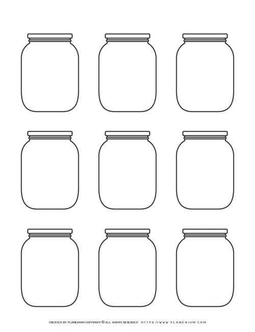 Jar Template - Nine Jars | Planerium