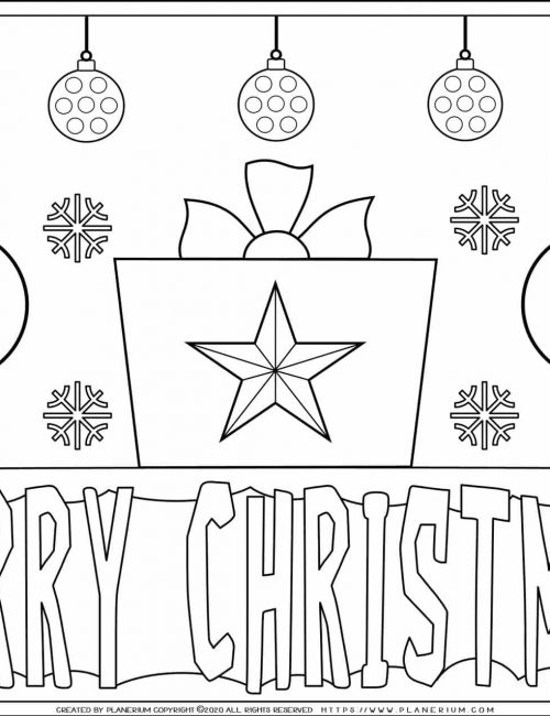 Merry Christmas Coloring Page | Free Printables | Planerium
