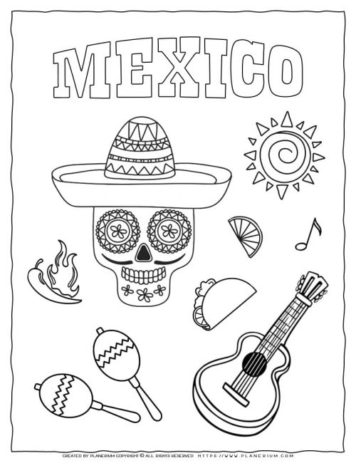 Mexico Coloring Page | Planerium