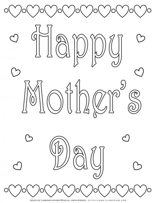 Mother's day - Coloring Page - Happy Mother's Day