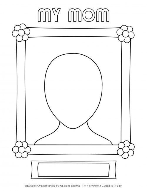 Mother's Day - Coloring Page - My mom portrait