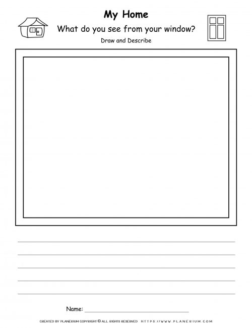 My Home - Worksheet - View From My Windlow