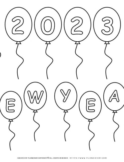 New Year 2023 Coloring Page | Planerium
