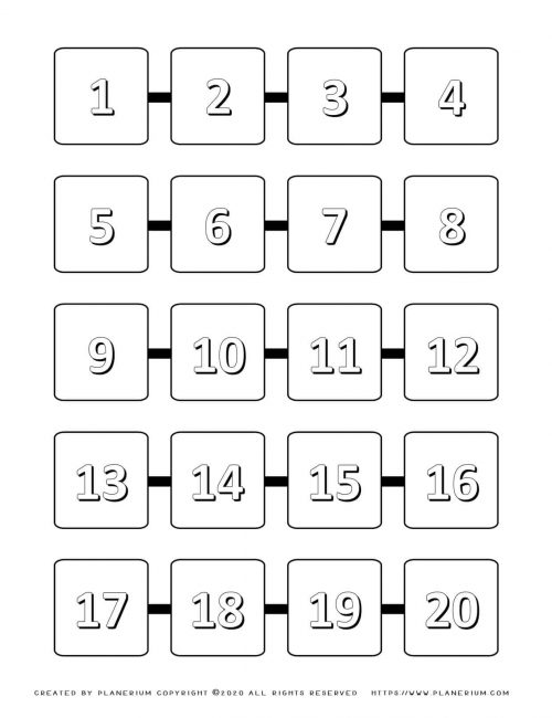 Numbers Table 1-20 | Planerium