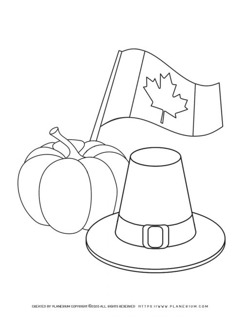 Thanksgiving Symbols - Coloring Page | Planerium
