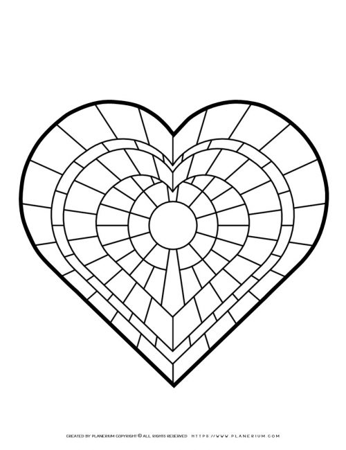 Rainbow Heart Coloring Page | Planerium