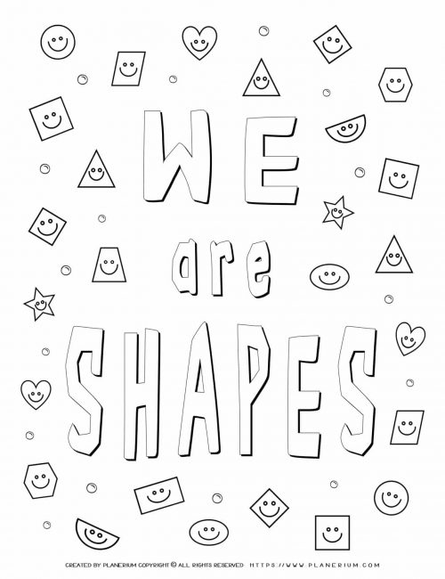 Shapes Coloring Pages - We Are Shapes | Planerium