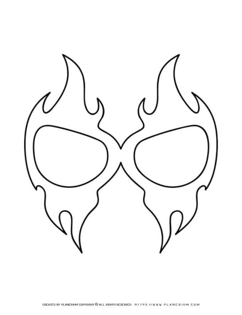 Superhero Mask - Fire Eyes | Planerium