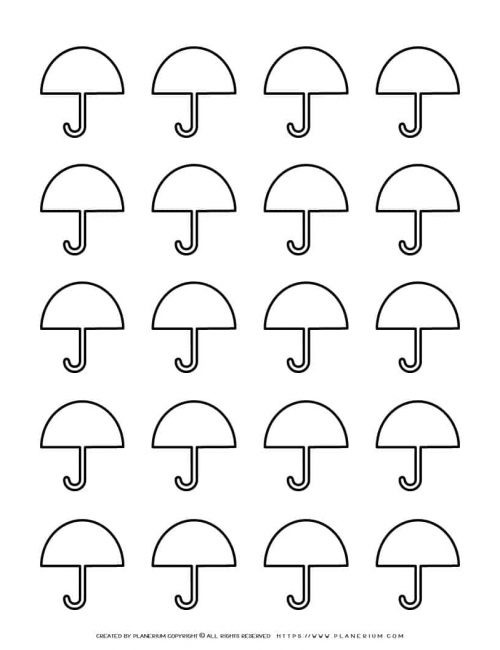Umbrella Template - Twenty Umbrellas | Planerium